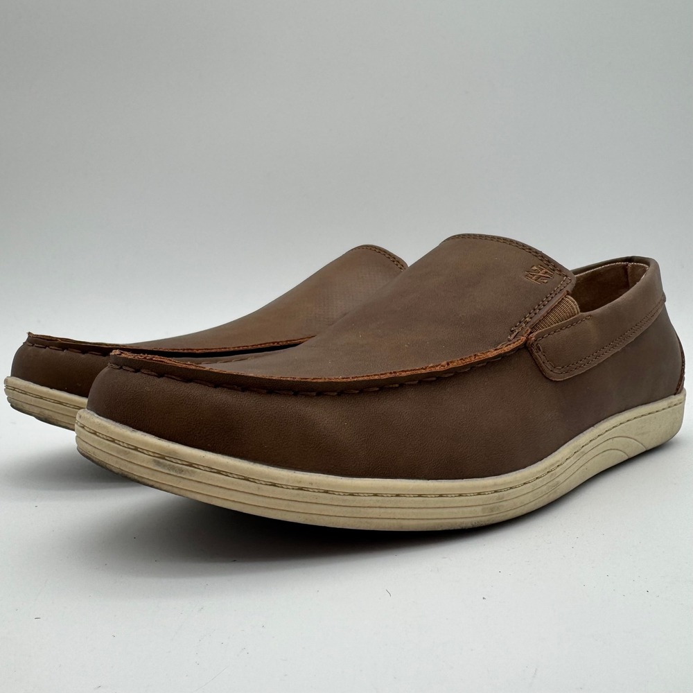 IZOD Seapoint‎ Tan Slip On Loafers Men's Size 9.5 Memory Foam New With Box